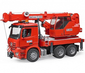 Автокран Bruder Mercedes-Benz Arocs с модулем со световыми и звуковыми эффектами, красный (Bruder, 03-670)